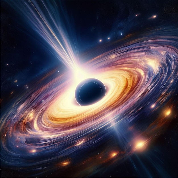 Visuale del buco nero generato con l'ia