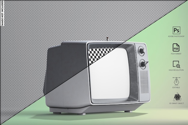 Vitage Old TV Mockup