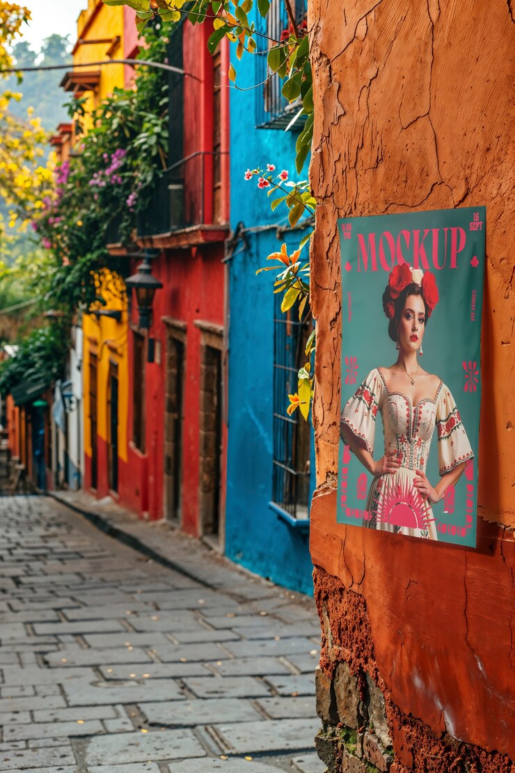 PSD viva mexico outdoor advertising