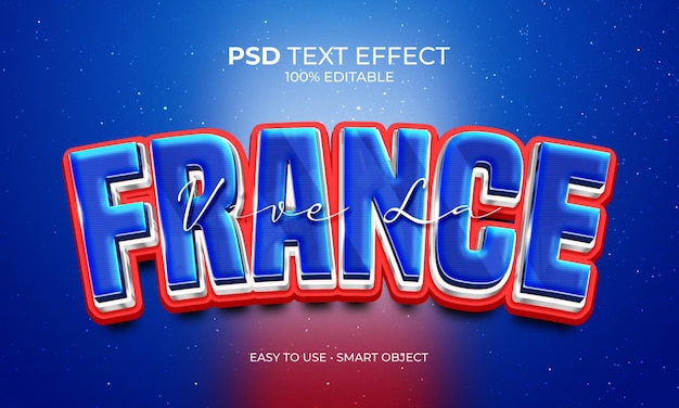 Vive la france tekst effect