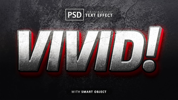PSD vivid 3d text effect editable