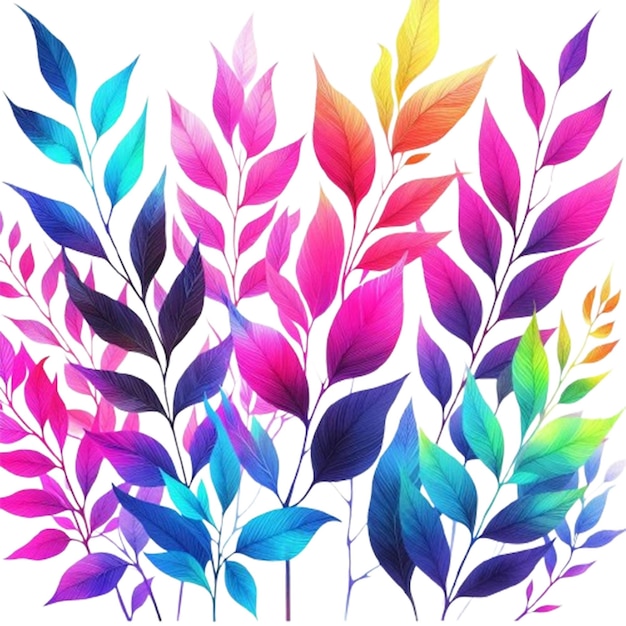 Vivid colorful plant png