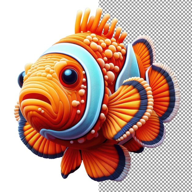 PSD vivid voyage isolated transparent clownfish