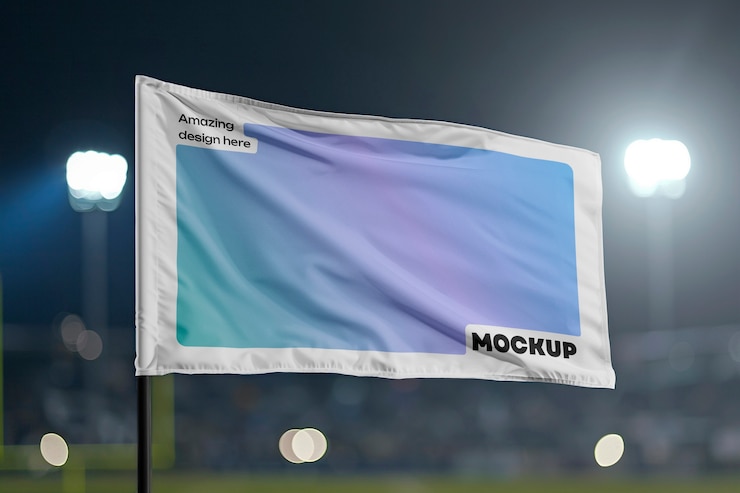PSD vlag op model van het stadion
