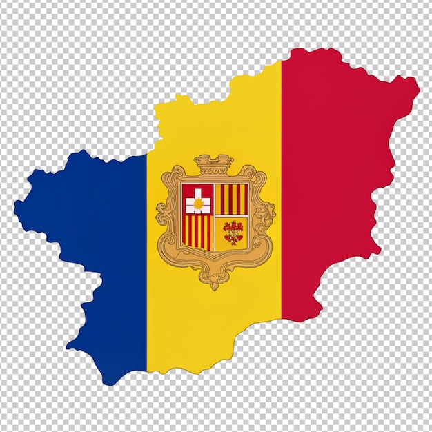 PSD vlag van andorra op een doorzichtige achtergrond