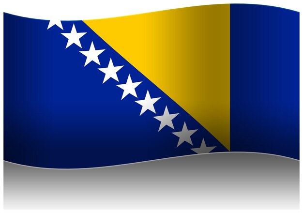 PSD vlag van bosnië en herzegovina 3d