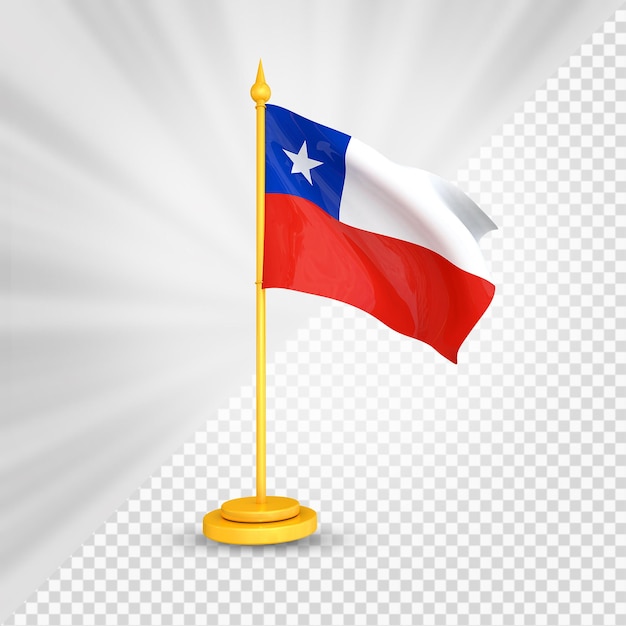 Vlag van chili 3d render