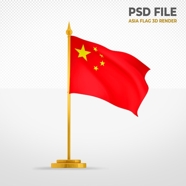 PSD vlag van china 3d-stijl