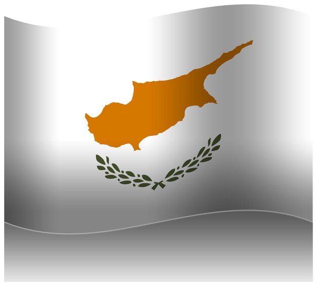 PSD vlag van cyprus 3d