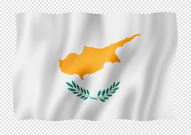 Vlag van Cyprus geïsoleerd op wit
