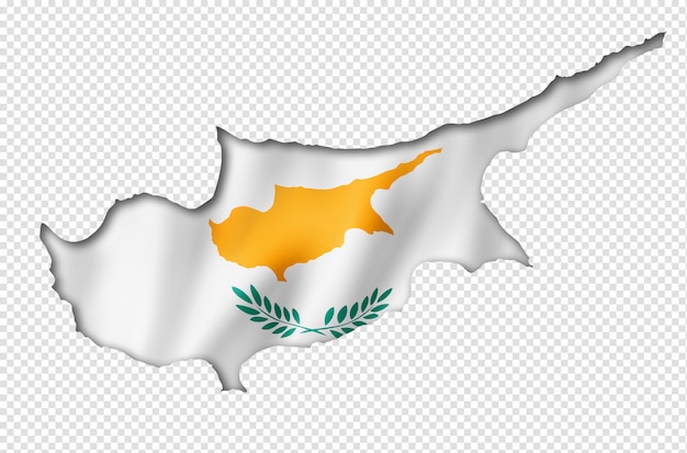 Vlag van cyprus kaart