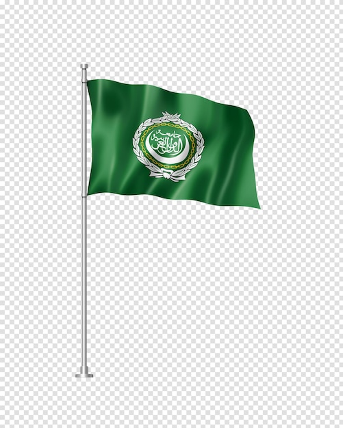 Vlag van de Arabische Liga geïsoleerd op wit