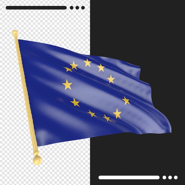 PSD vlag van de europese unie geïsoleerd