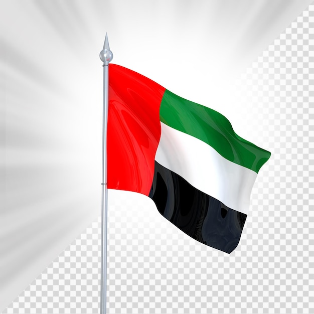 PSD vlag van de verenigde arabische emiraten 3d render