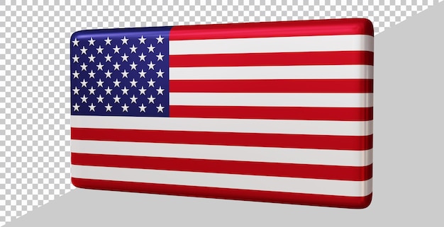 Vlag van de VS met 3D-moderne stijl