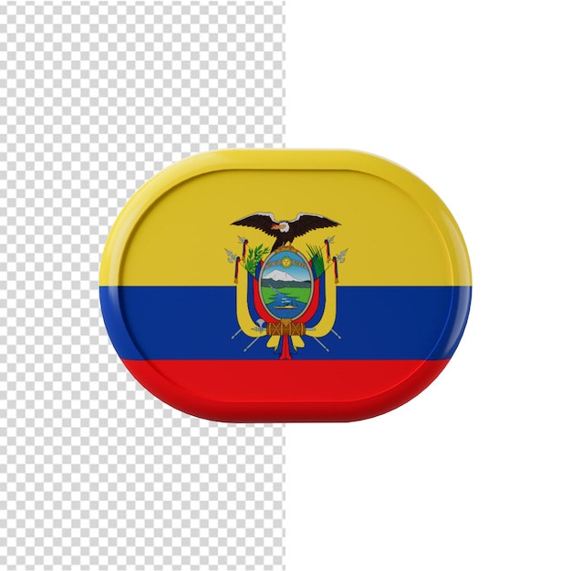 PSD vlag van ecuador de vlag van ecuador 3d illustratie