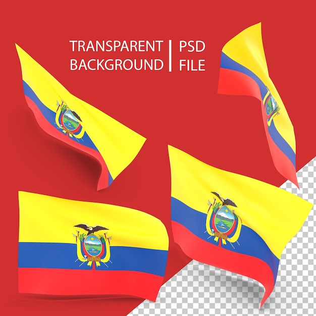 PSD vlag van ecuador png