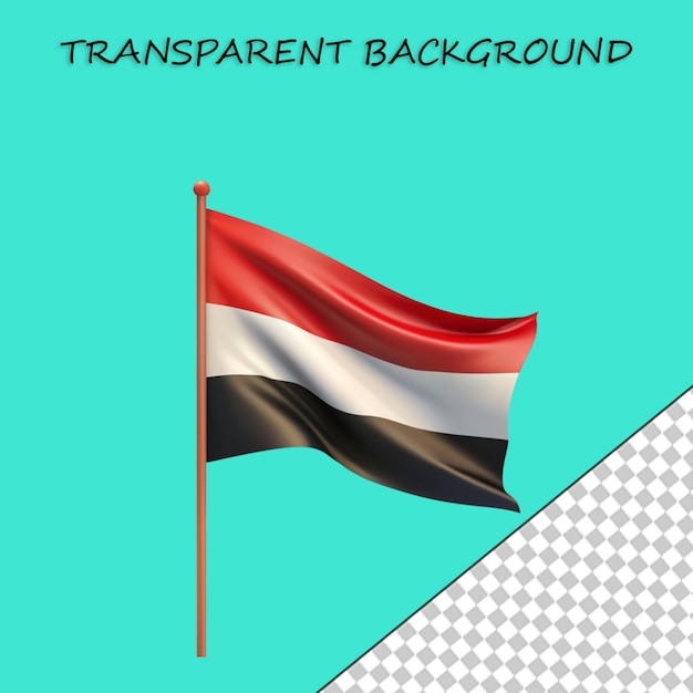 PSD vlag van egypte premium 3d render