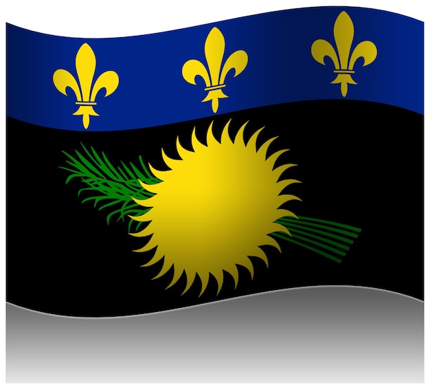 Vlag van guadeloupe 3d