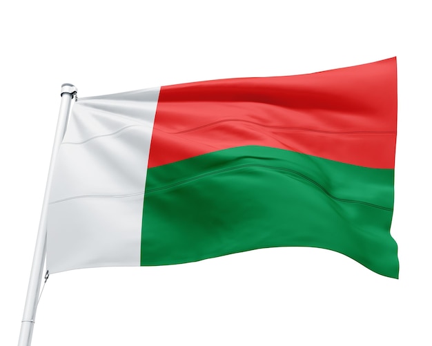 Vlag van het Afrikaanse land Madagaskar
