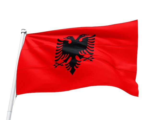 Vlag van het land albanië