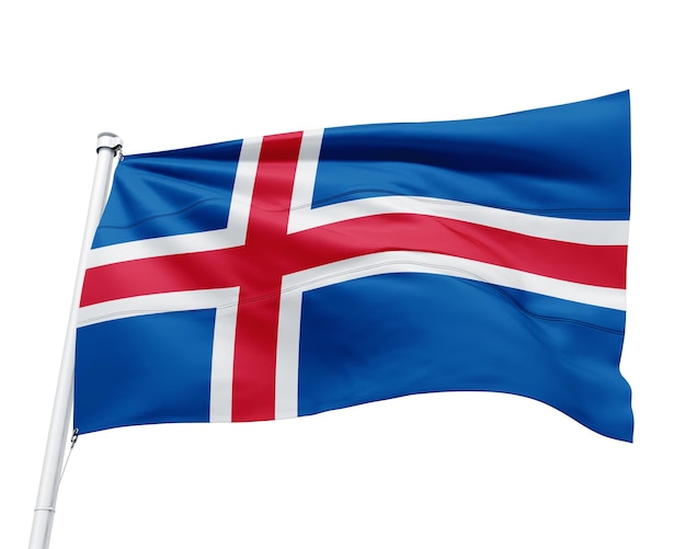 PSD vlag van het land ijsland