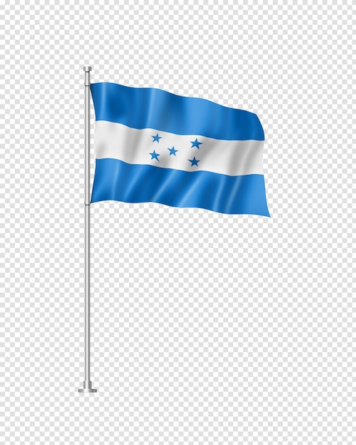 PSD vlag van honduras geïsoleerd op wit