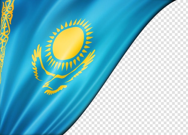 PSD vlag van kazachstan geïsoleerd op witte banner