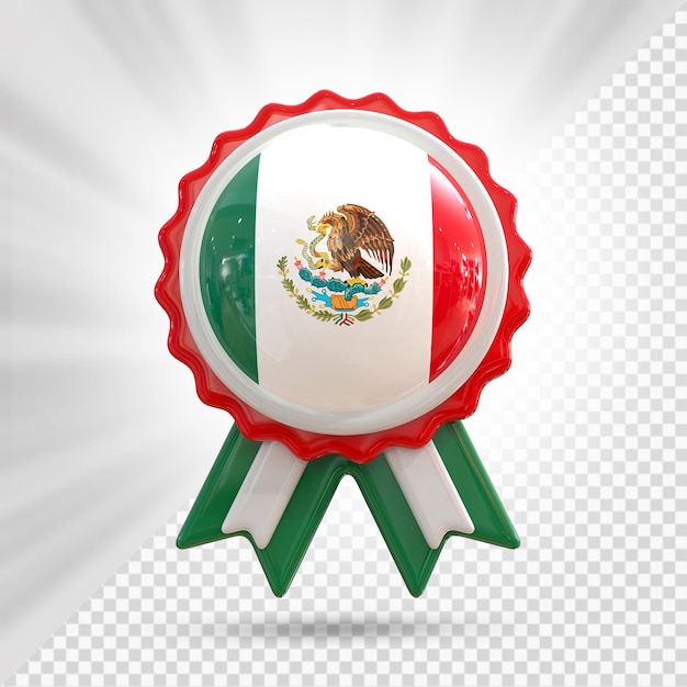 PSD vlag van mexico 3d render