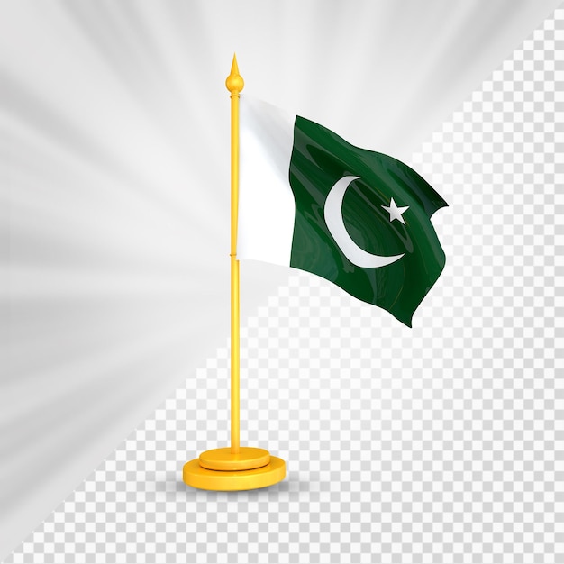 Vlag van pakistan 3d render