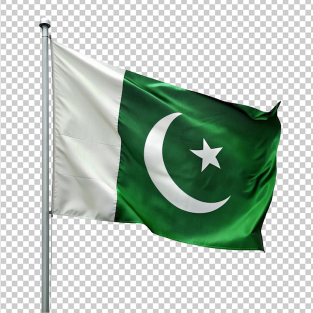 Vlag van pakistan op witte achtergrond