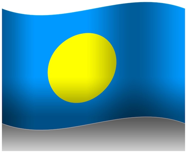 Vlag van palau 3d