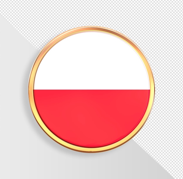 Vlag van polen in rond frame