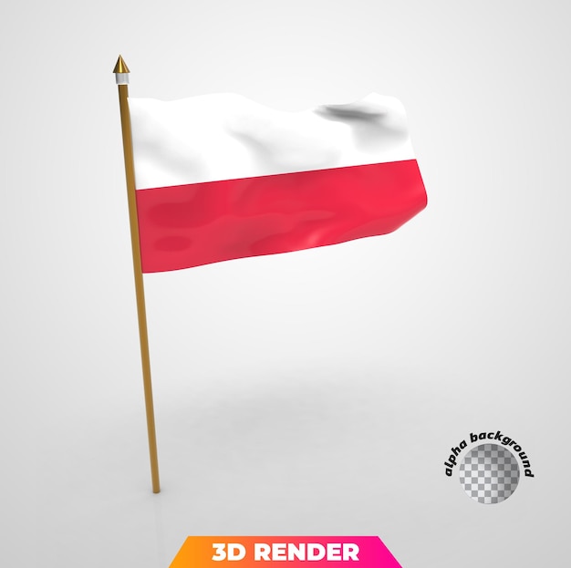 PSD vlag van polen ontwerp nieuwe stijl