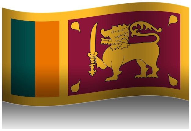 PSD vlag van sri lanka 3d