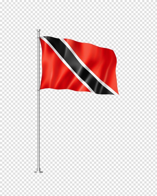 PSD vlag van trinidad en tobago 3d illustratie geïsoleerd op wit