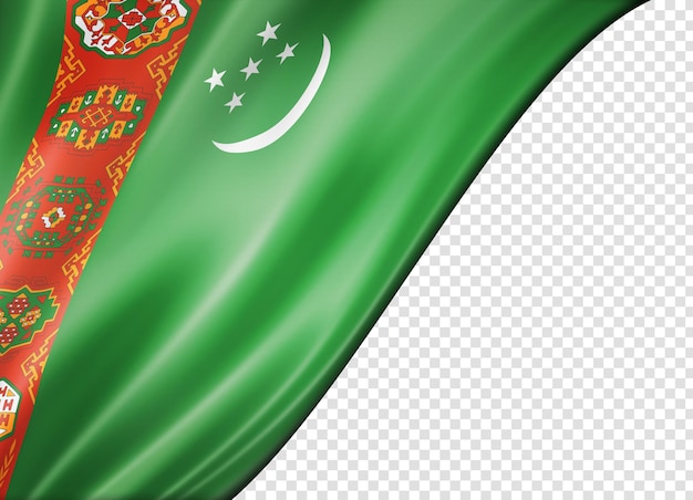 PSD vlag van turkmenistan geïsoleerd op witte banner