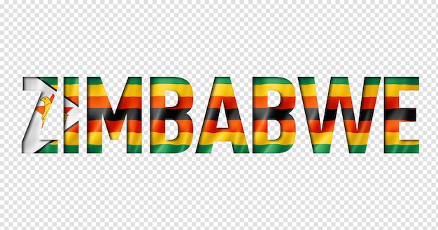 PSD vlag van zimbabwe tekst lettertype nationale symbool achtergrond