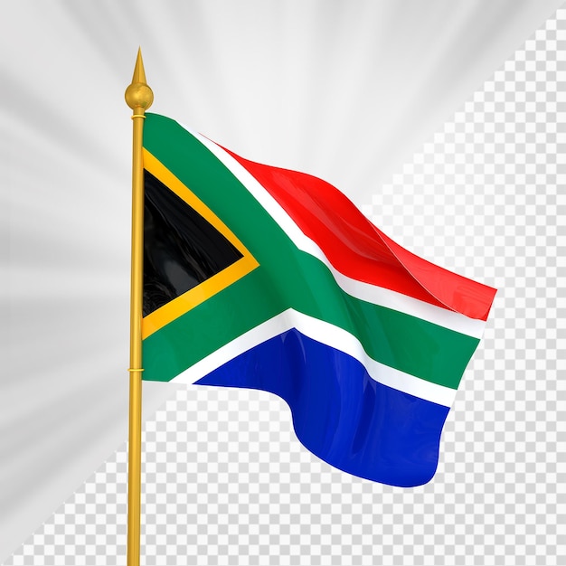 PSD vlag van zuid-afrika 3d render