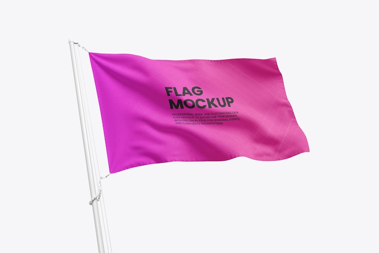 PSD vlaggenmockup