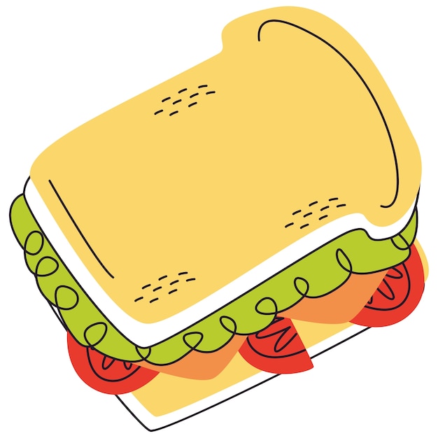 Vlak ontwerp fastfood illustratie