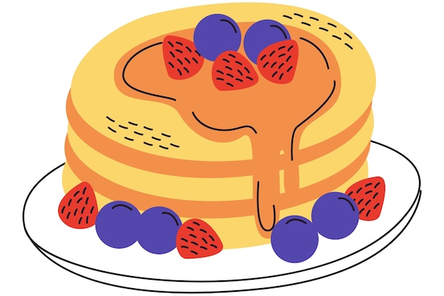 Vlak ontwerp fastfood illustratie