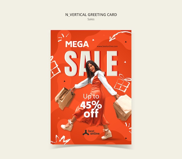 Vlak ontwerp verkoop discount sjabloon