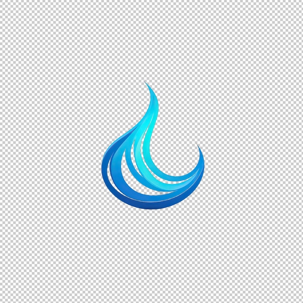 PSD vlakke logo water geïsoleerde achtergrond h