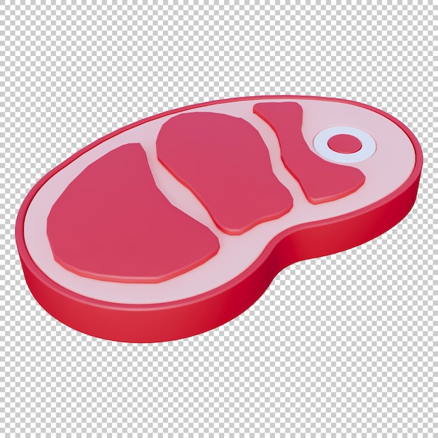 PSD vlees 3d icoon