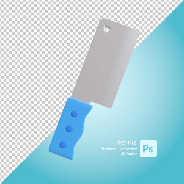 PSD vlees mes 3d illustratie rendering