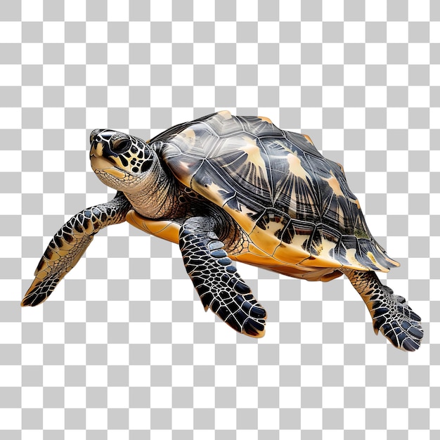Vliegende schildpad in actie