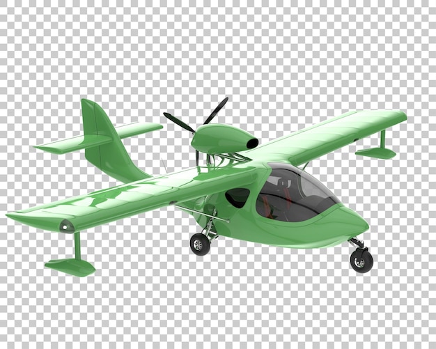 PSD vliegtuig op transparante achtergrond. 3d-rendering - illustratie