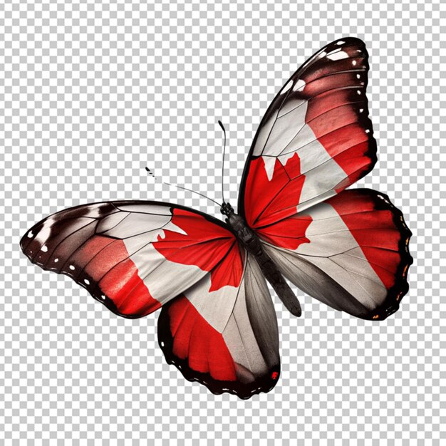 Vlinder met een canadese vlag