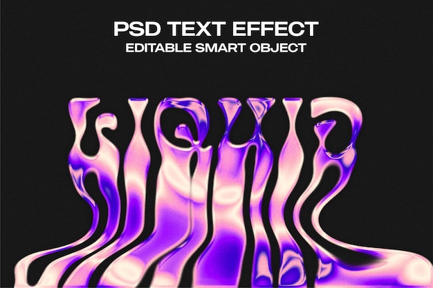 Vloeibaar teksteffect